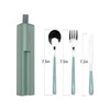 Travel Utensils Set, 4pcs Stainless Steel Reusable Cutlery, Portable Silverware