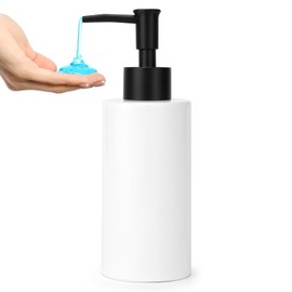 UHEY HOME Ceramic Soap Dispenser 8.5oz Liquid Ceramic Soap Pump Dispenser for Bathroom, Refillable Dish Soap Dispenser for Kitchen