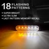 KaiDengZhe 4Pcs 6LED Amber&White Sync Feature Emergency Warning Light Beacon