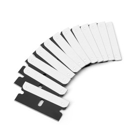 Bates Single Edge Razor Blades - 50 Pack, Black, Straight Edge for Scraper
