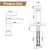 Fransiton Black Waterfall Bathroom Faucet Lavatory Single Handle 1 or
