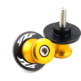 ZESIDIMO Pack of 2 M6 Pawls for YZF R1 R1M R3 R6 R7 R25 R125 YZFR6 YZFR1 Motorcycle Accessories Rear Motorcycle Stand Swing Arm Stand (Gold)