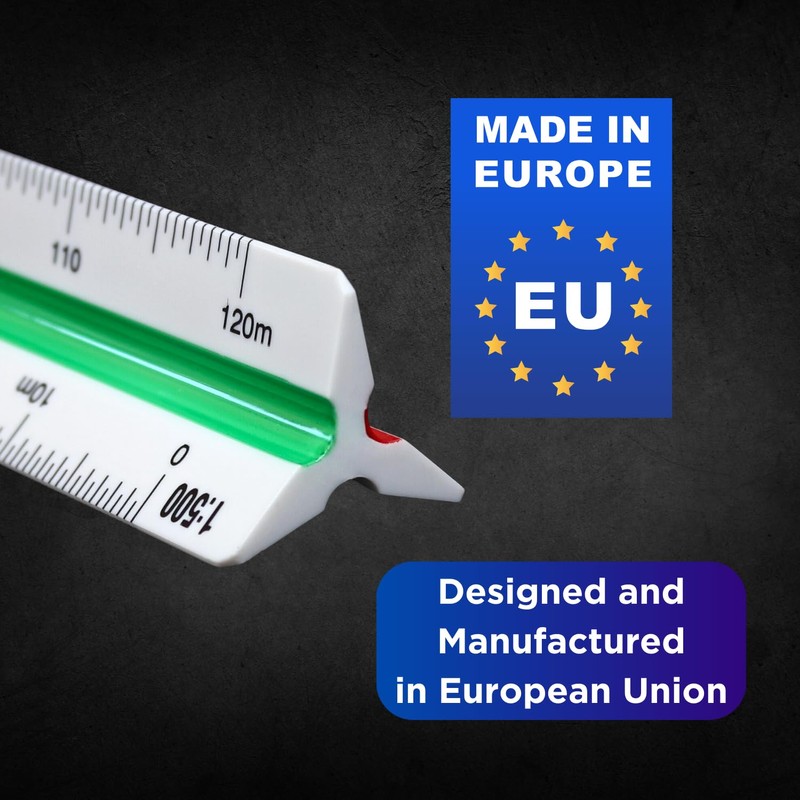 Scale Ruler 30 cm – Plastic Triangular Ruler – Scale