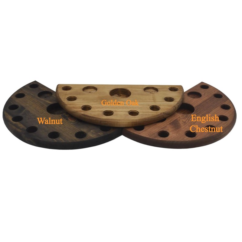 Bourbon Cork Display Half Moon Shape With Light and Glass