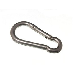 6 Of Snap Spring Clip Carbine Hook Carabiner 10Mm 7/16 Inch Bzp Steel