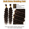 BEEOS Human Boho Hair for Braiding 100g 16 Inch #4