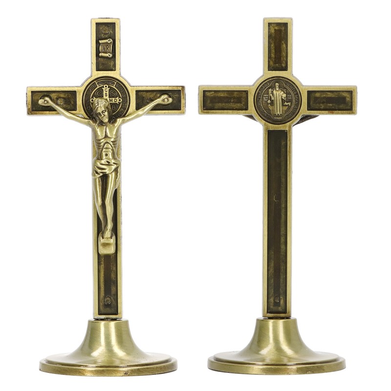 Catholic Cross Hand Made Zinc Alloy Metal Vertical Catholic Crucifix