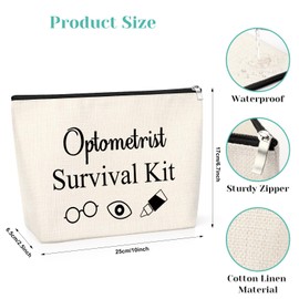Optometrist Gift Optometry Makeup Bag Optometry Graduation Gifts Eye Doctor Vision Presents Toiletry Bag Christmas Birthday for Optometrist Women Friend Her Travel Cosmetic Pouch