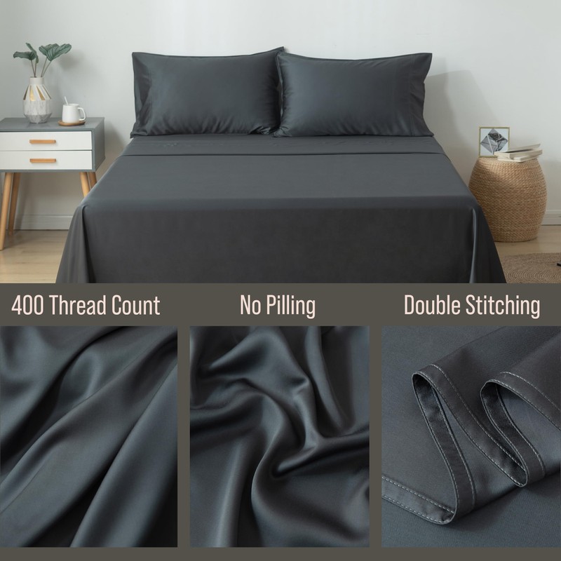 Bella Coterie Luxury Bamboo Cal King Size Flat Sheet |