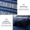 Anibedding Navy Blue Comforter Set Queen Size,7 Pieces Boho Bed