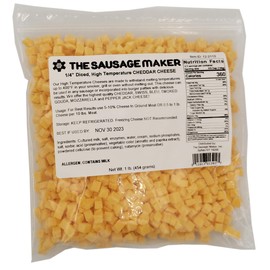 The Sausage Maker - High Temperature Cheese Assortment Pack - 3, 1 pound Packs - Cheddar, Hot Pepper and Mozzarella