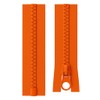 Vibrant Orange - Cerniera grossa con estremità aperta, 46 cm,