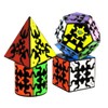 Yealvin Gear Cube Set, Gear Speed Cube Set of 3x3