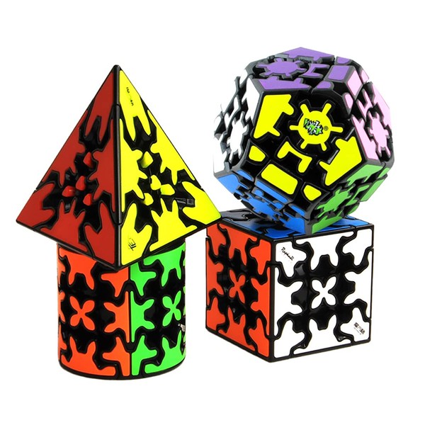 Yealvin Gear Cube Set, Gear Speed Cube Set of 3x3