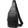 FSD.WG Men's Body Bag, Leather, Crossbody Bag, One Shoulder Bag,