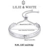 LILIE&WHITE Bracelet Women's Adjustable Silver Hammered Bracelet - Hypoallergenic, Fade-Resistant,