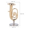 HEEPDD Mini Tuba Model, Miniature Tuba Model Brass Gold Plated