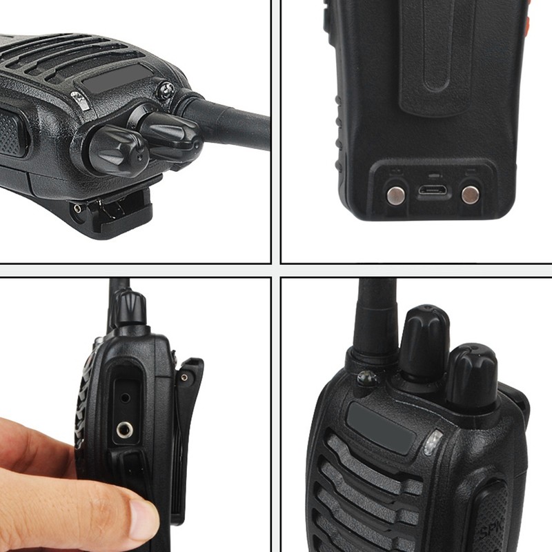 2pcs Walkie Talkie for Baofeng BF‑888H 400‑470MHz 16CH USB Charging