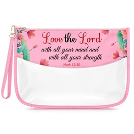 Christian Gifts for Women Faith Bible Verse Makeup Bag for Women Inspirational Religious Scripture Gifts for Daughter Mom Friends Inspirational Spiritual Birthday Christmas Travel Toiletry Pouch