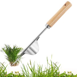 Manual Weeder Stainless Steel, Weeder Garden Hand Weeder Hand Weeder Hand Weeder Root Weeder with Wooden Handle, Manual Weeder for Digging, Weeding, Loosening, Gift for Gardeners