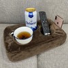 Couch Cup Holder Pillow, Couch Drinks Remotes Holder for Center
