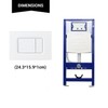 Dual Flush Actuator Plate for Wall Hung Toilet, Compatible with