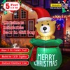 5 Feet Christmas Inflatable Bear Yard Decoration Giant Build-in Lighted
