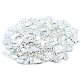 eces Sterling Silver Plated Fashion Jewelry Earring Bails for Glass Tile DIY Pendants Shiny Silver Glue on Bail (Silver)