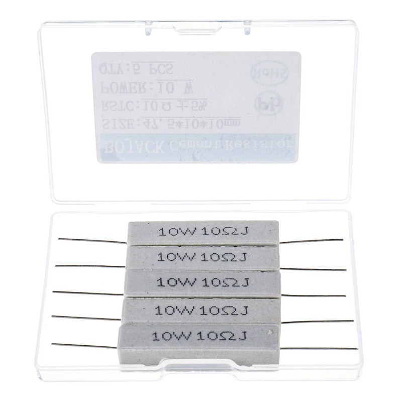 BOJACK Ceramic Cement Resistor 10W 10 ohm Resistance 5% Ceramic