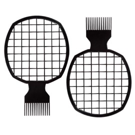 TIKMNO Upgraded 2-Piece Hair Twist Comb Hair Sponge Brush Set - Superior Curl Definition for Men and Women (Black)