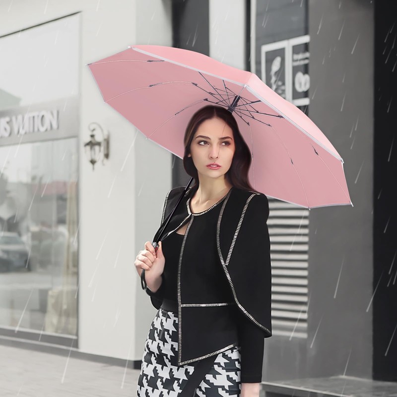 Pioggistar Windproof Umbrella for Men and Women, Inverted Mechanic Umbrellas