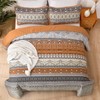 WONGS BEDDING Boho Queen Quilt Set, Brown and Grey Bohemian