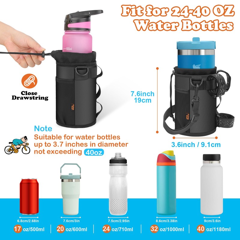 Desing Wish 32-40oz Bottle Holder Bicycle Drink Holder Without Screws