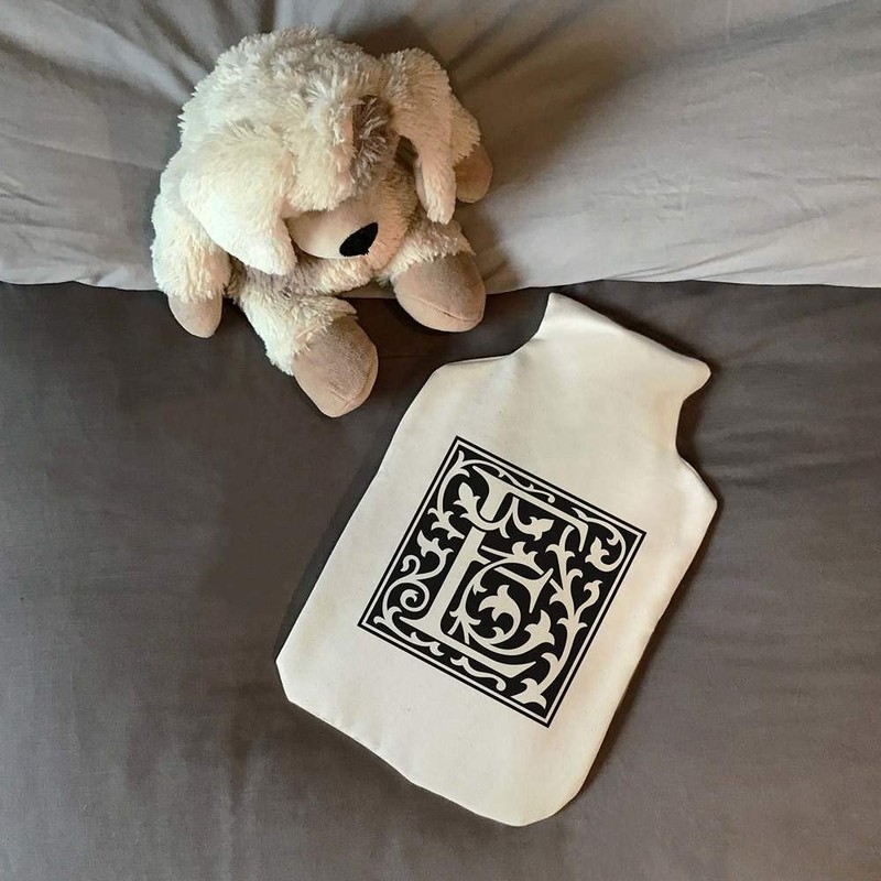 'Decorative Letter E' Hot Water Bottle Cover (HW00020636)