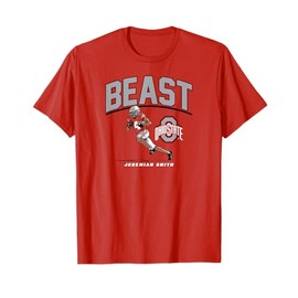 Jeremiah Smith - Beast (Red) - Ohio State Football T-Shirt