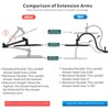 Voolan All Metal Shower Head Extension Arm, 14 Inch Curved