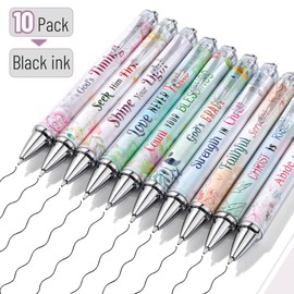 Mr. Pen- Christian Pen Set, 10 Pack, Floral Serenity, Black Ink, Bible Verse Pens for Women, No Bleed Through, Ballpoint, Inspirational