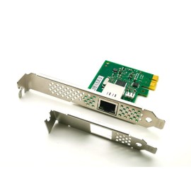 Lemspum Tarjeta de red Ethernet convergente PCIe x1 de 1,25 Gb, tarjeta LAN de un solo puerto RJ45 de cobre, Gigabit NIC con chipset Intel I210-AT, compatible con Windows Server/Windows/Linux/Vmware