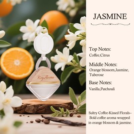 Royaroma Luxury Car Perfume Diffuser with Adjustable Rope | Hanging Car Air Freshener for Men & Women | Long Lasting Essential Oil Cars Fresheners for Auto, Home, Office | Jasmine
