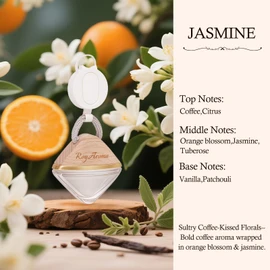 Royaroma Luxury Car Perfume Diffuser with Adjustable Rope | Hanging Car Air Freshener for Men & Women | Long Lasting Essential Oil Cars Fresheners for Auto, Home, Office | Jasmine