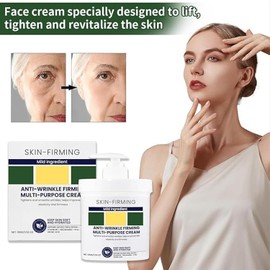 2pcs Crema Facial Antiarrugas, Hidratante Diaria para Todo Tipo de Piel, Tratamiento Reafirmante y Reductor de Líneas de Expresión