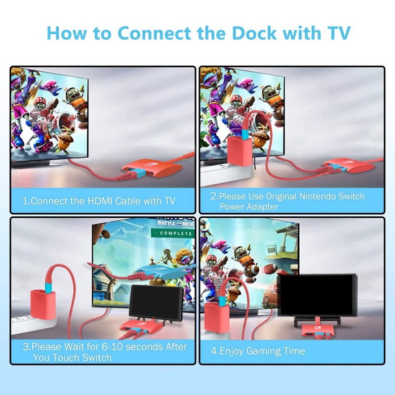 HARIBOL Switch Dock 1080P@60Hz Switch Docking Station with HDMI, USB