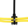 QWORK® Pack of 200 Screwable Cable Tie Base for 9mm