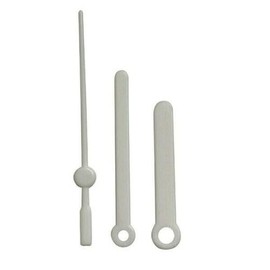 New Replacement Quartz Plastic Coloured Clock Hands For Clock Movement Mechanism Press Fit For Hand Holes 3.6mm & 5.5mm (55mm White)