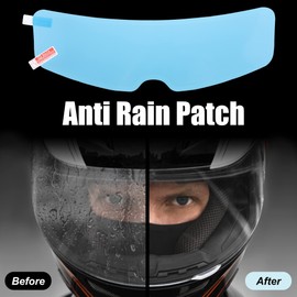 X AUTOHAUX 2pcs 8.86"x2.56" Rain Proof Film for Motorcycle Helmet Universal Anti Rain Shield Film Lens Sticker Durable Nano Coating Sticker Film Helmet Accessory