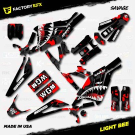 Factory EFX Black Red Camo Savage Racing Graphic kit fits Sur-Ron Light Bee All Years Surron