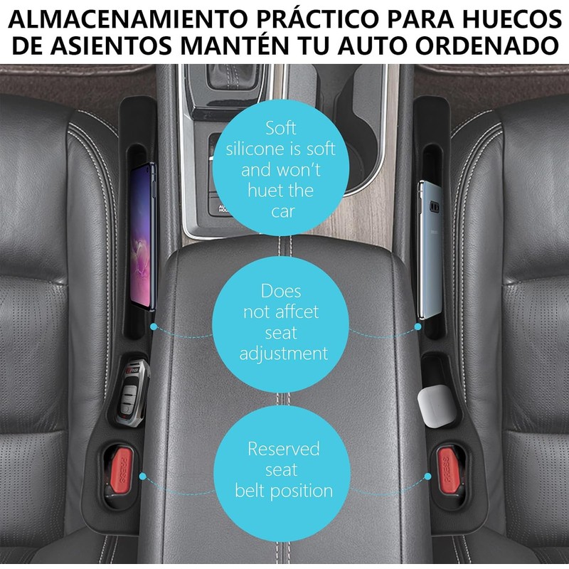 Hianjoo 2 Piezas Relleno de Espacio para Asiento de Coche,