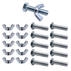 TA-VIGOR 10Pcs Wing Nut & Bolt, M8*30mm Butterfly Wing Screws, Zinc Plated Threaded Design Screw Bolts, WingNuts & Hexagonal Bolts for DIY Projects, Industry Mechanical Work, Secure Fastening