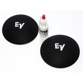 2 EV Electro Voice 4 1/8" Logo Dust Caps with Adhesive - White Logo