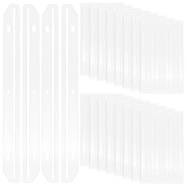 SAVITA 60pcs 3 Hole Punched Magazine Holders, Magazine Holder for 3 Ring Binder Magazine Organizer Ring Binder Insert Strips for 3 Hole Binder Organizing Files, Books, Papers, Magazines